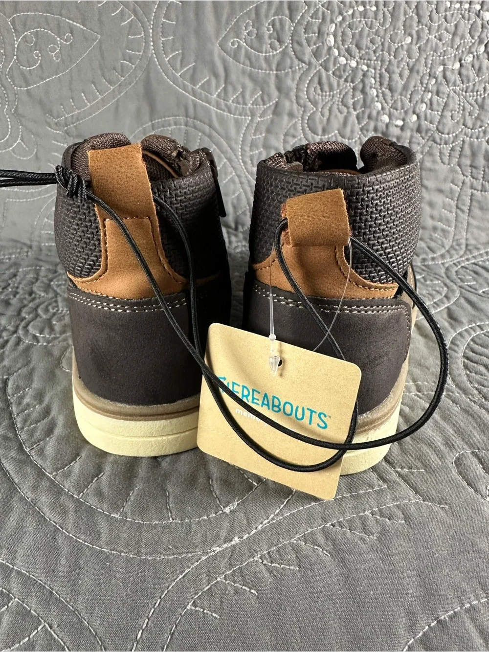 Thereabouts Toddler Boys Chocolate Asher Flat Heel Boots NWT Size Toddler 12